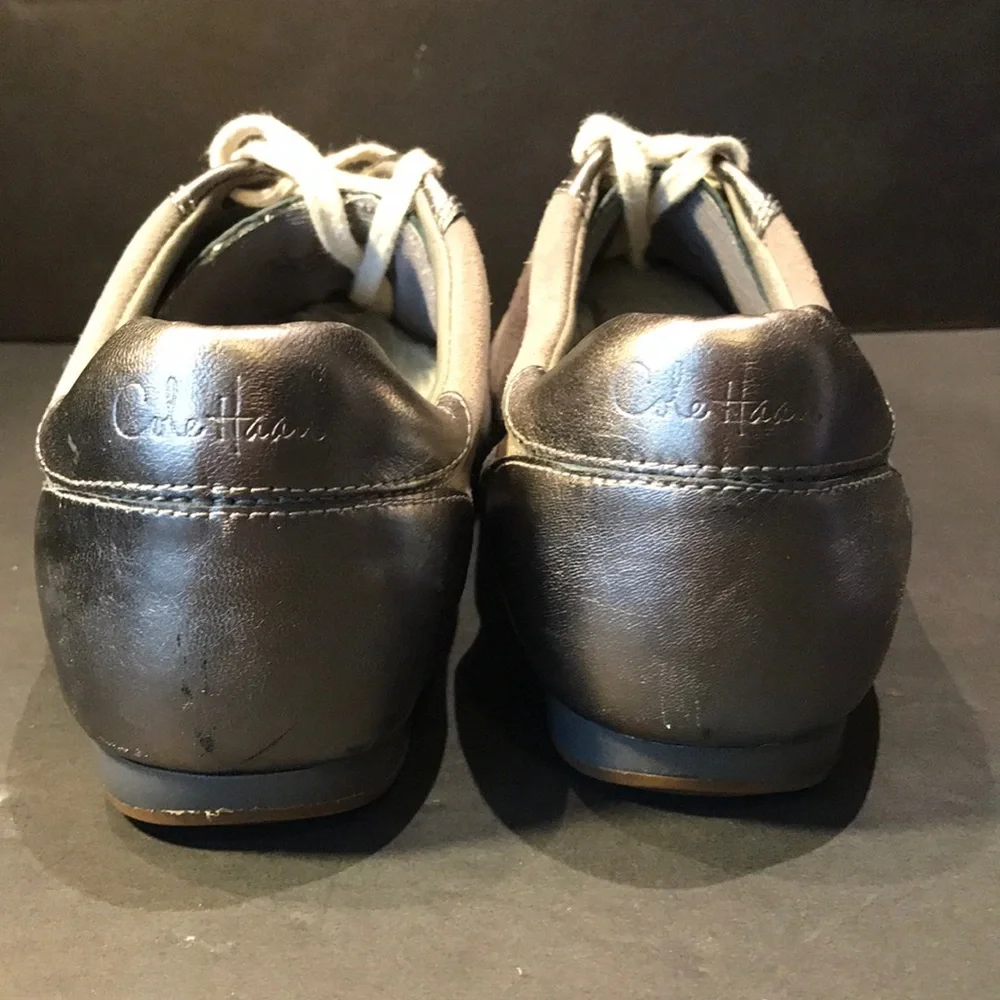 Cole Haan Grey Silver Sneaker Nike Air Soles Metallic Pewter Women's 9.5